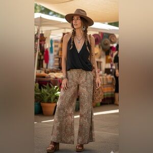 Lumiere Black Halter Top Small Deep V-Neck Open Back Strappy Sexy Date Night S